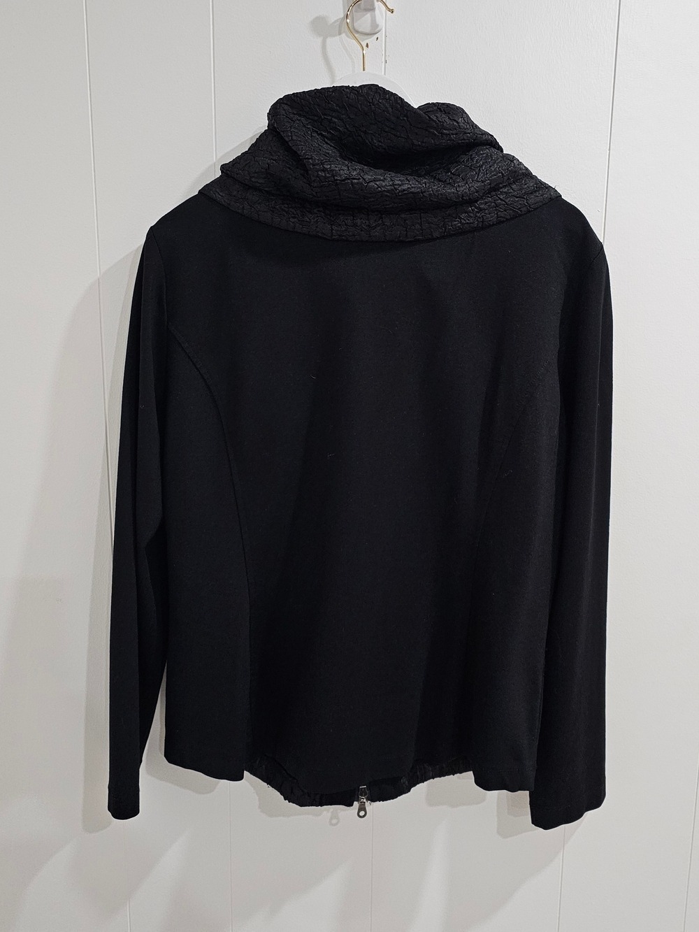 Hammock & Vine Textured Black Cowl Neck Jacket 18 Avant Garde ArtToWear Minimal - Picture 5 of 16